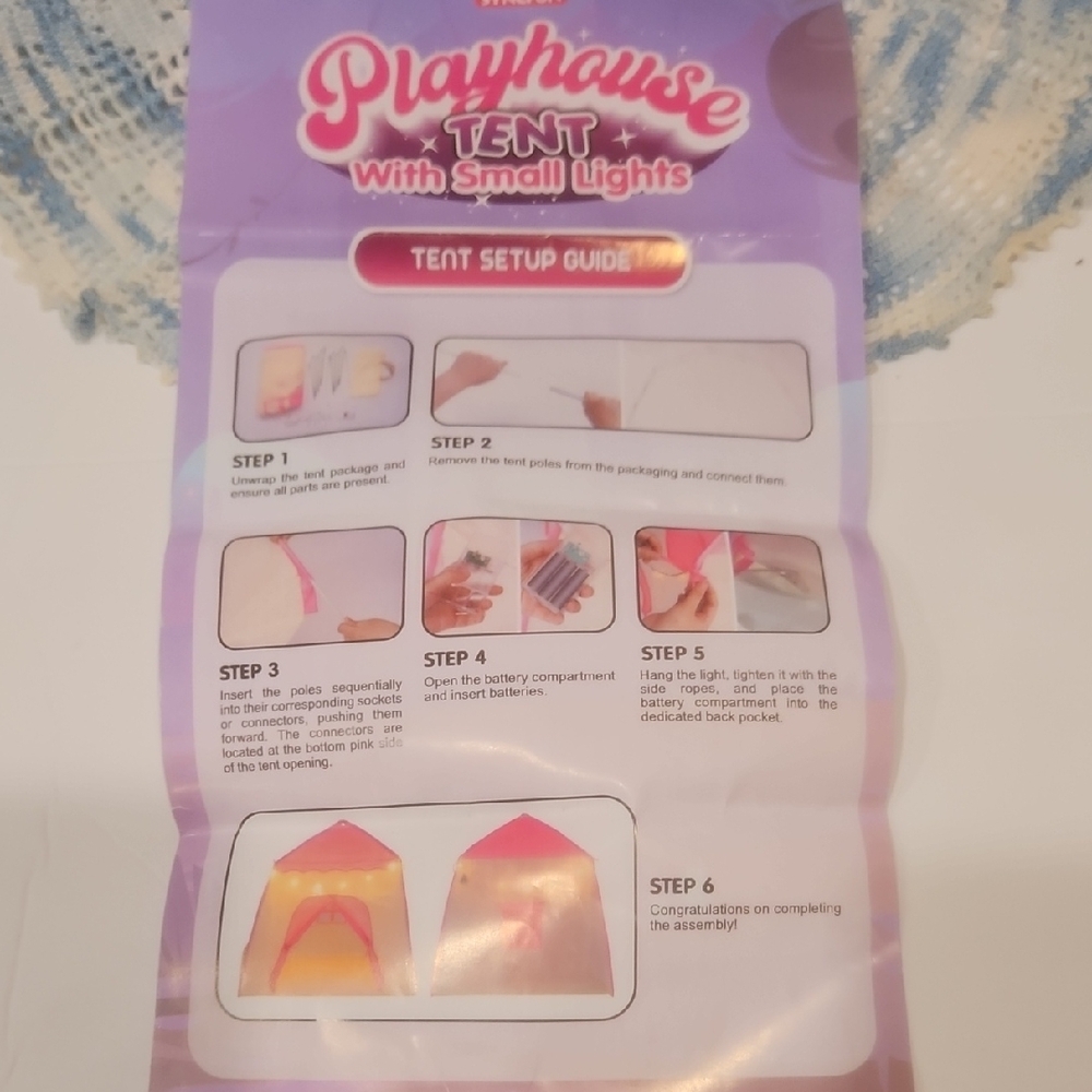 Kids Playhouse Tent With Lights- NWT - Picture 4 of 8